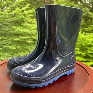 Navy Blue Kids Rain Boots | Size 11/12